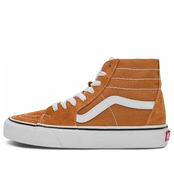 🤎 [BRAND NEW] VANS SK8-HI TAPERED BROWN WHITE WOMENS SHOES SIZE 6.5 SNEAKERS 🤎 - Picture 1 of 11